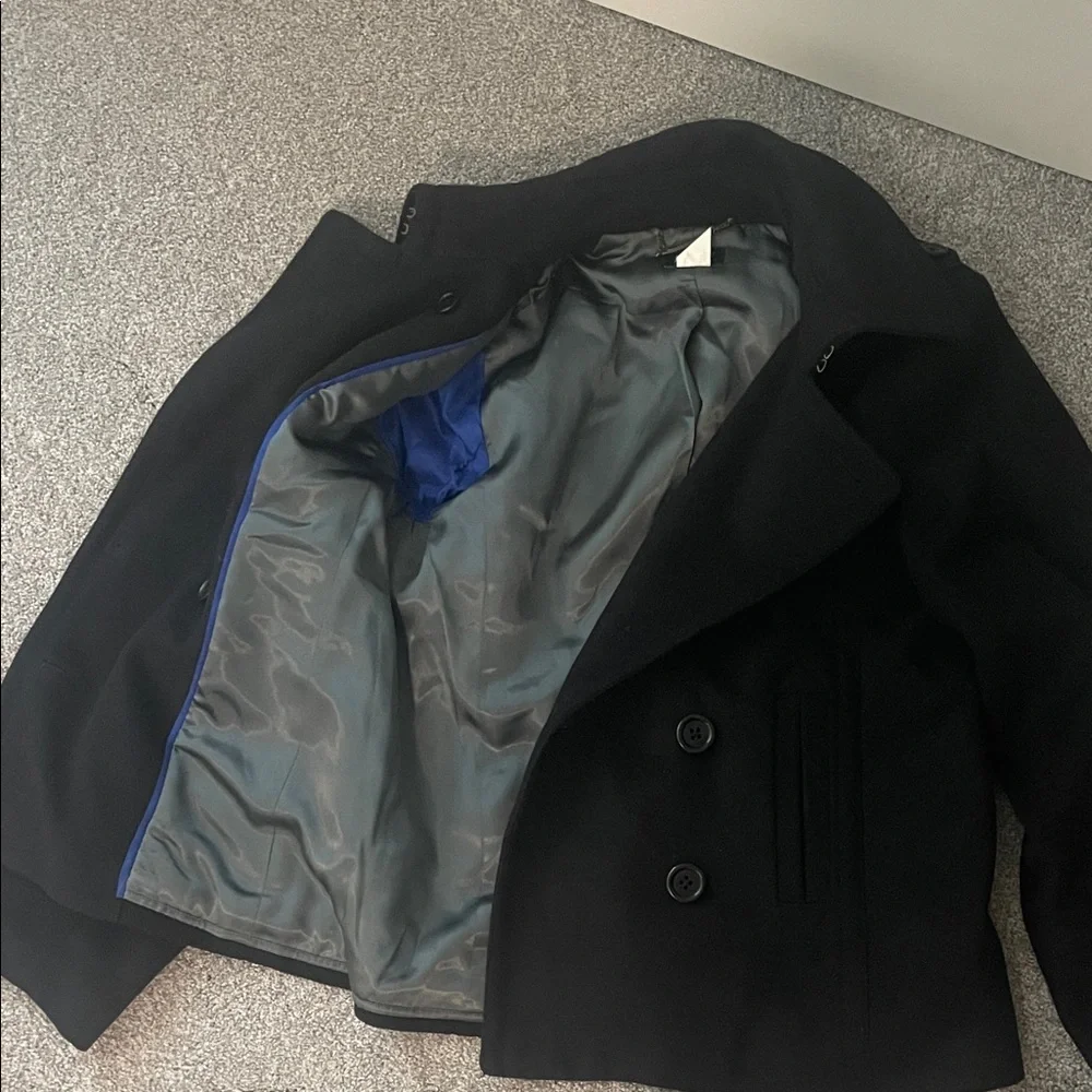 J. Crew Classic Black Pea Coat - Picture 4 of 4